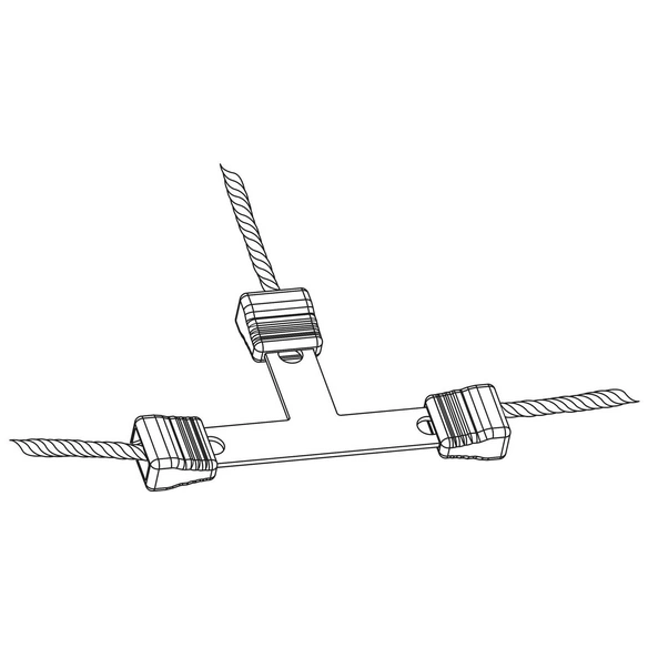 Litzenverbinder, für Weidezaun, Kunststoff / Metall
