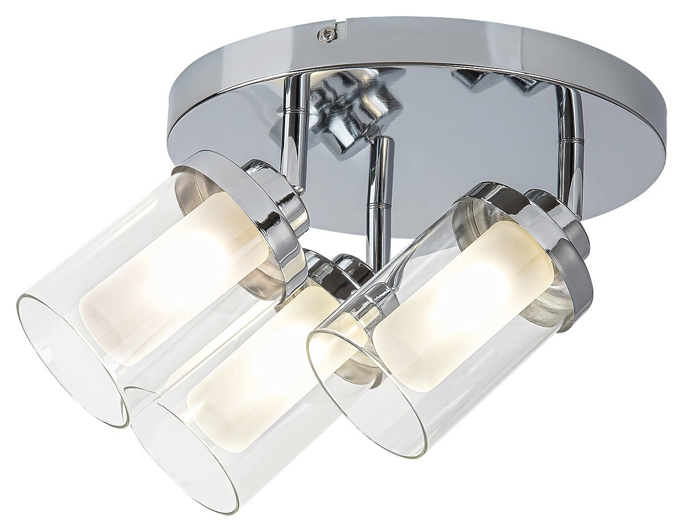 Lampa sufitowa chromowana szkło opalizowane Aviva 3xG9x15W Rabalux