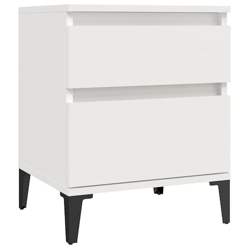 NNEVL Bedside Cabinet White 40x35x50 cm