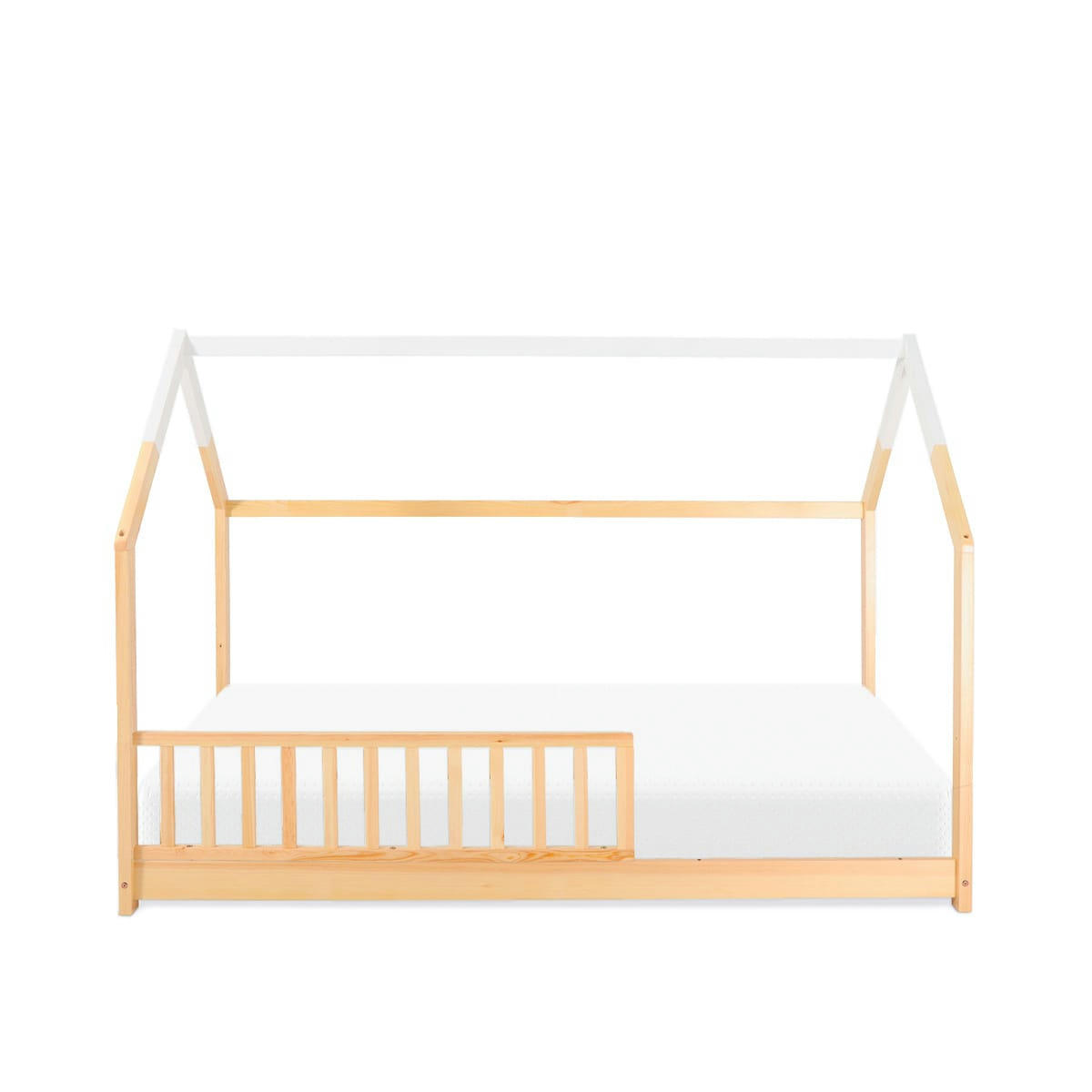 - Lit Cabane Céleste Barrière Matelas Mousse Mémoire de Forme 90x190cm