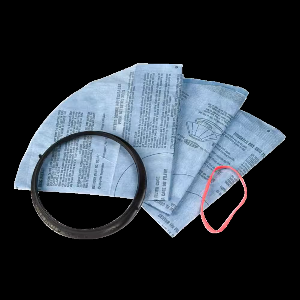 Shop-Vac® Reusable Polyester Dry Filter Bags with Mounting Ring for Wet/Dry Shop Vacuums, 3-pk