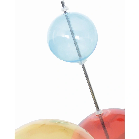 Pendelleuchte, stahl/glas, bunt