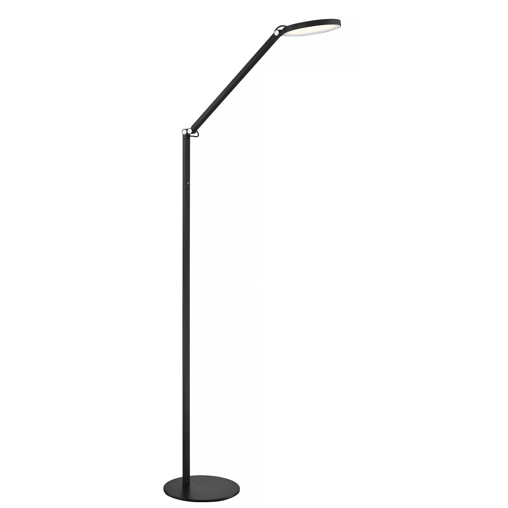 Highlight vloerlamp Ufficio - 1 lichts - 22 x 135  cm - zwart