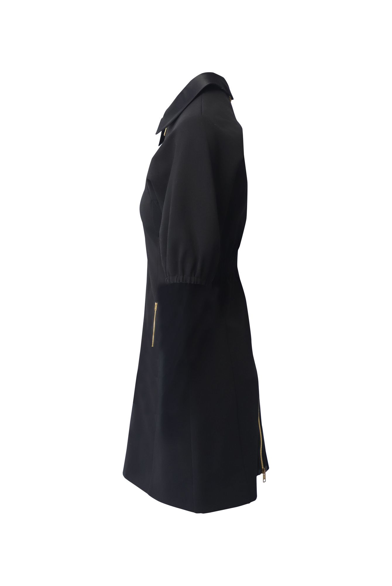 Gucci Preloved Jersey Mini Dress with G Buckle Belt in Black Viscose