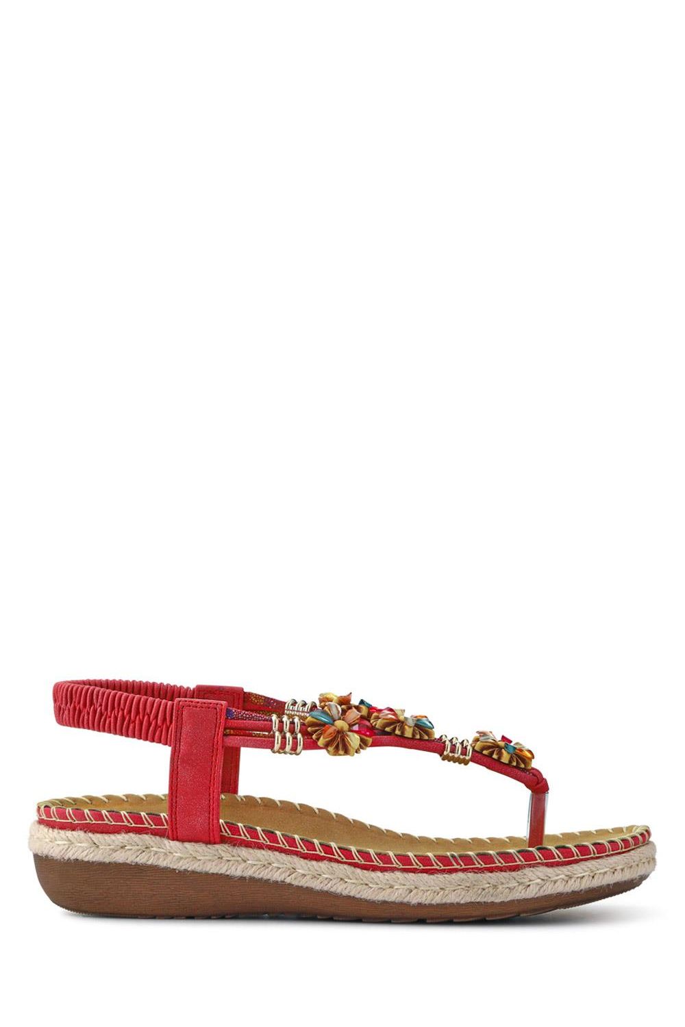 Pavers Elasticated Slingback Toe Post Sandals