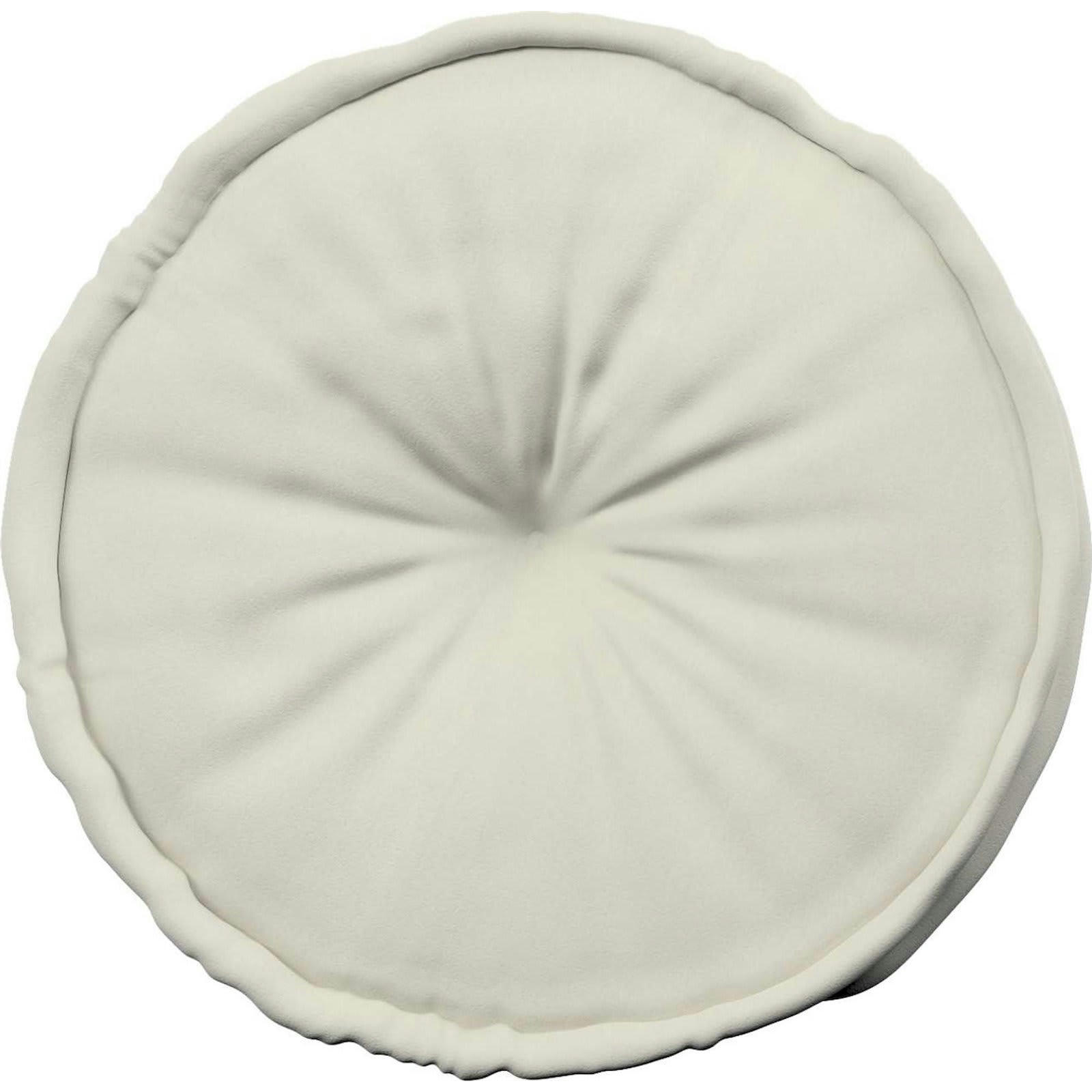 POSH VELVET - Pouf Polyester Blanc
