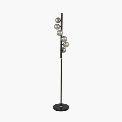 Ruma Elegant 6 Bulb Orb Retro Light Art Deco Retro Tall Metal Floor Light
