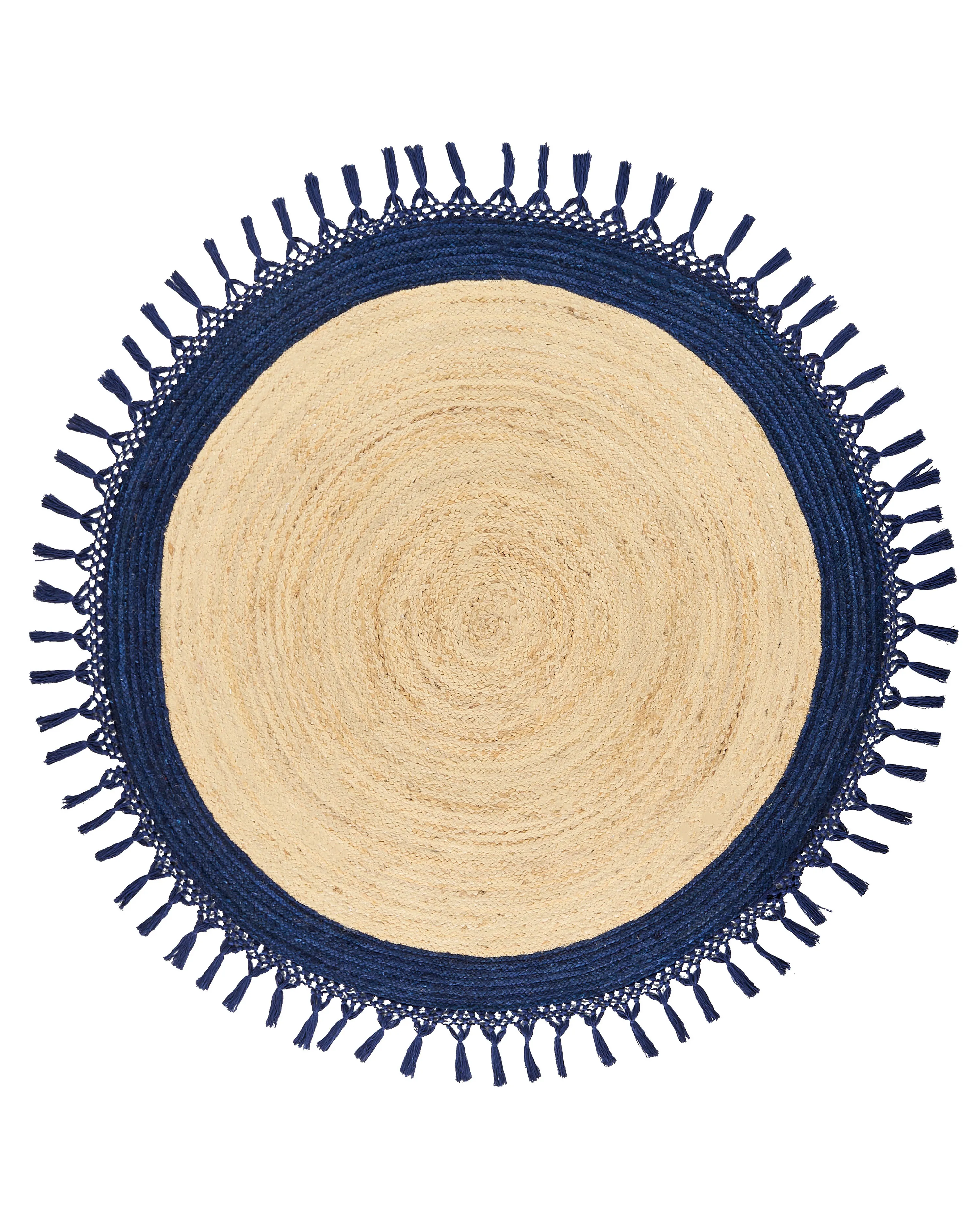 Rug MARTS Dark Blue ? 140 cm Jute
