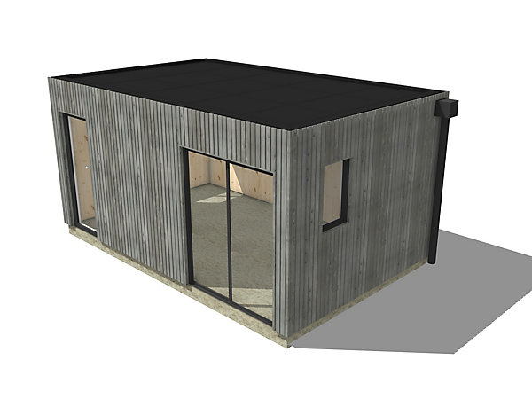 Extension maison en bois en bois 5,5 x 3,5 x 2,7 m