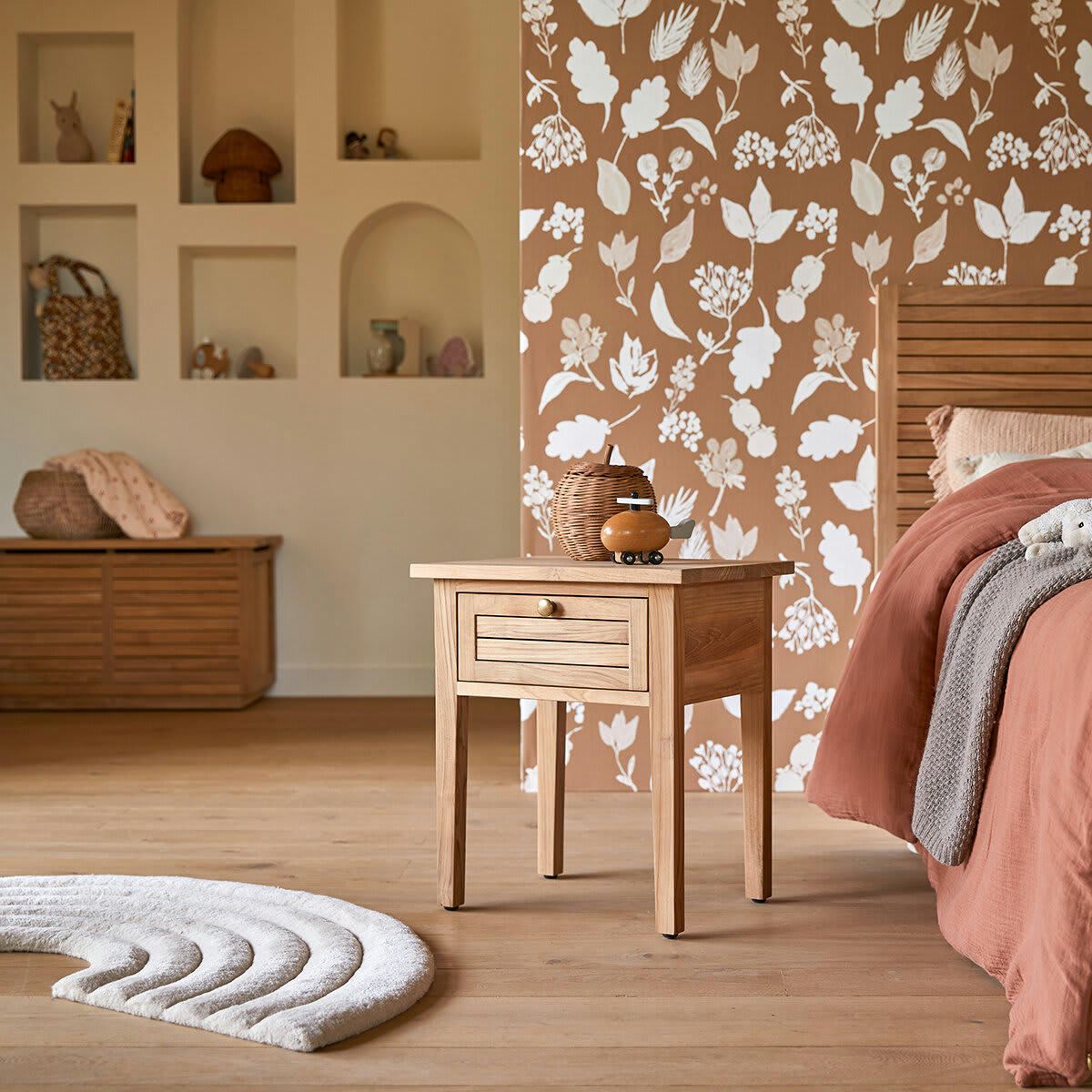 SUZETTE - Chevet enfant en teck massif