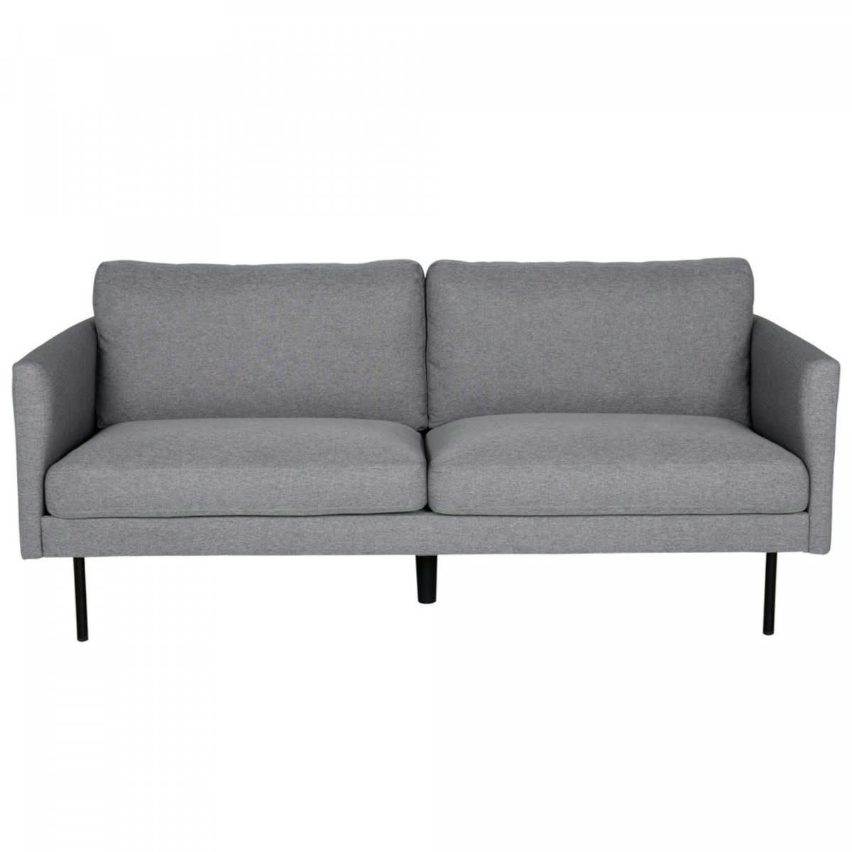 SOLAP - Canapé 2 places en tissu gris