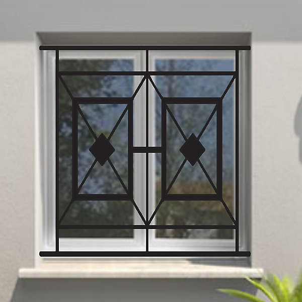 Grille de Defense Toulousaine pour Fenetre H 125 cm x L 100 cm (côte tableau)