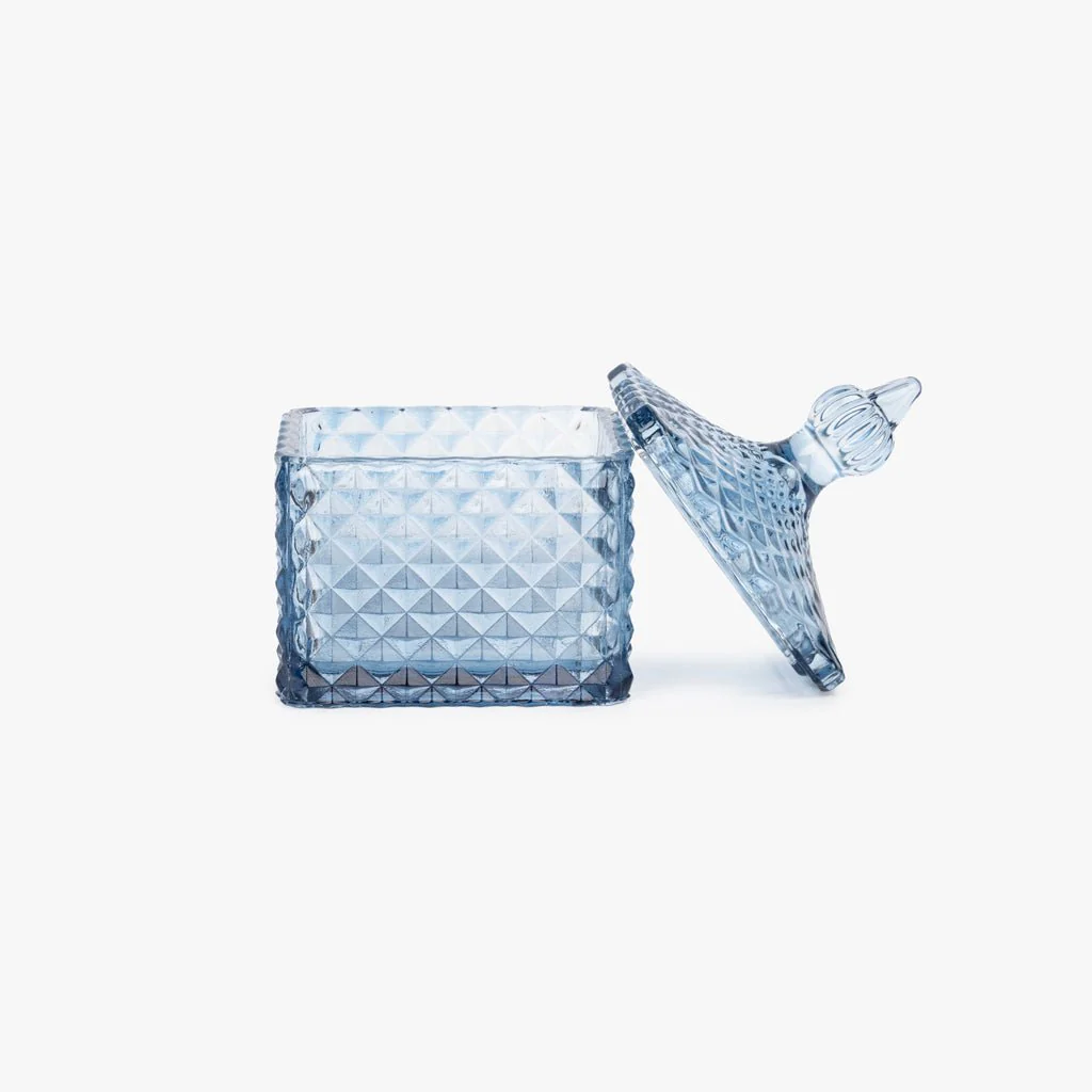 Caixa de Vidro Azul Quadrada SUNRISE