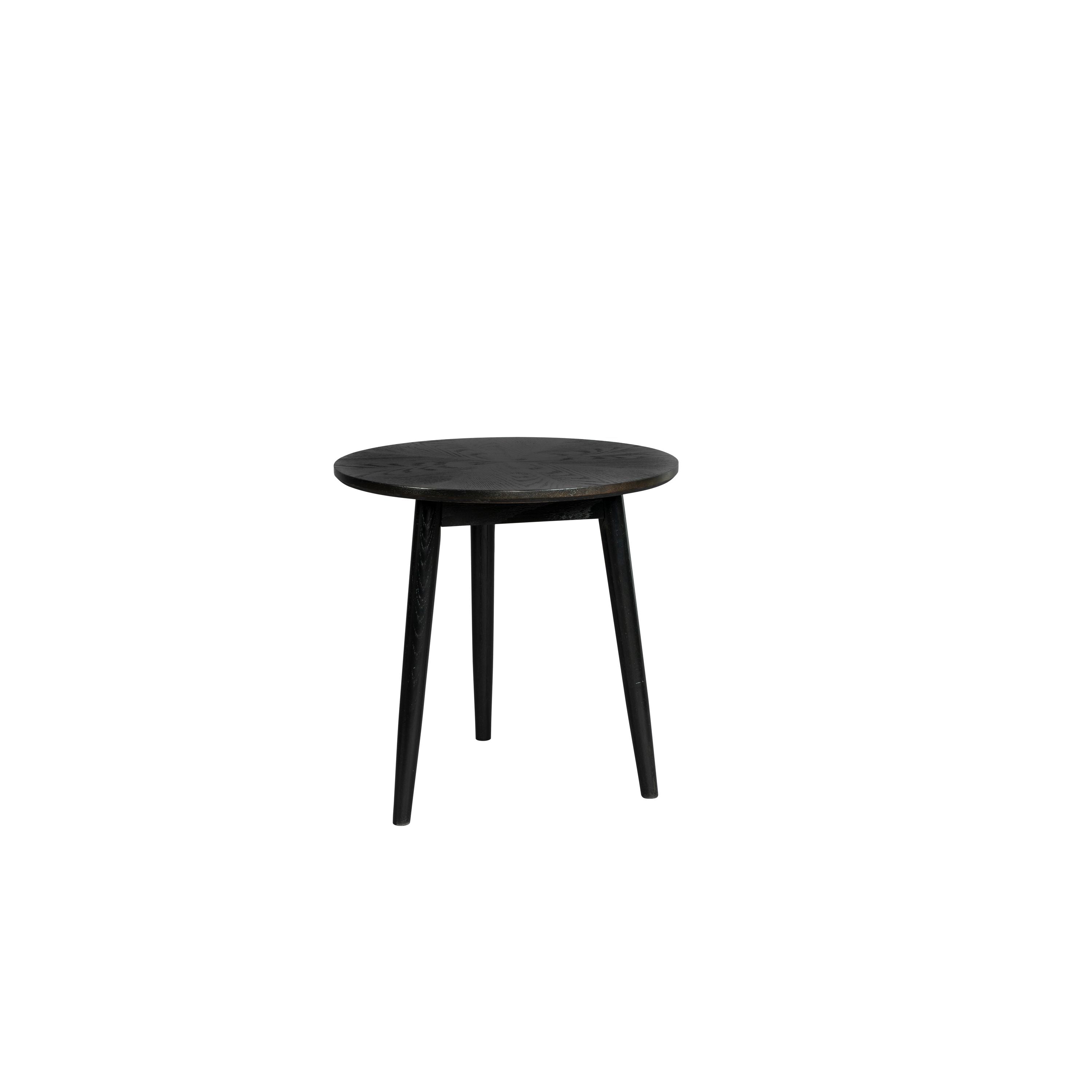 Housecraft Living Fabio Bijzettafel Rond 50x50 cm Hout Zwart