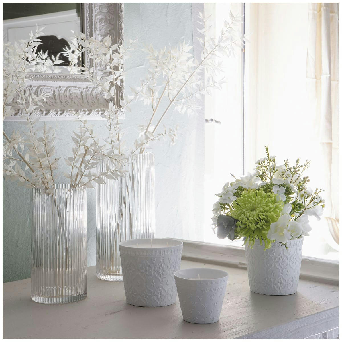 - Vase côtelé droit