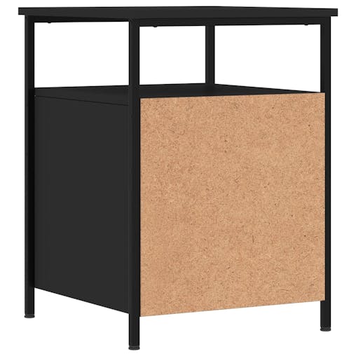 NNEVL Bedside Cabinet Black 44x45x60 cm Engineered Wood