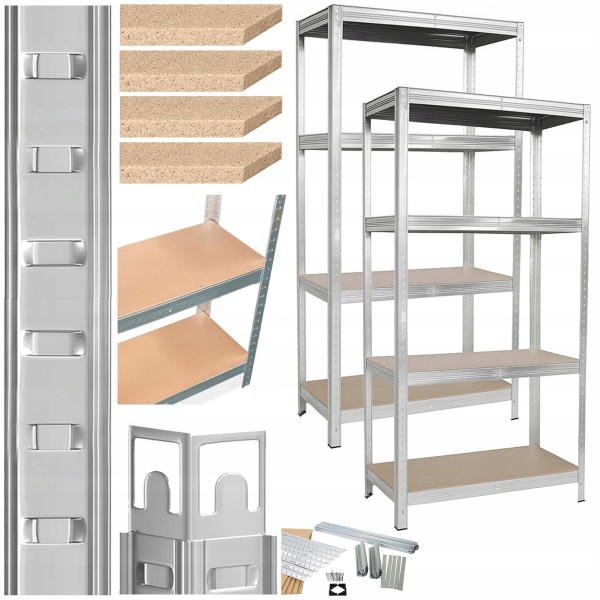 Regał Magazynowy Metalowy Garażowy do garażu150x70x30cm 600kg 2 szt