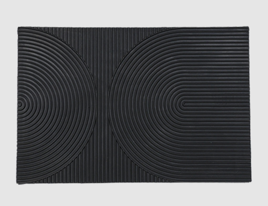 Gummimatte Schwarz Modern