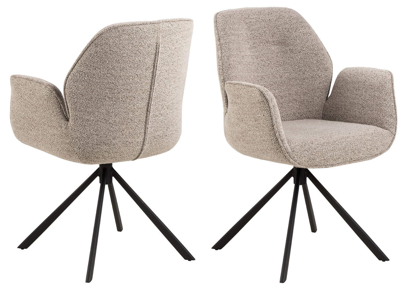 Rebellenclub Eetkamerstoel Arne - Beige Bouclé