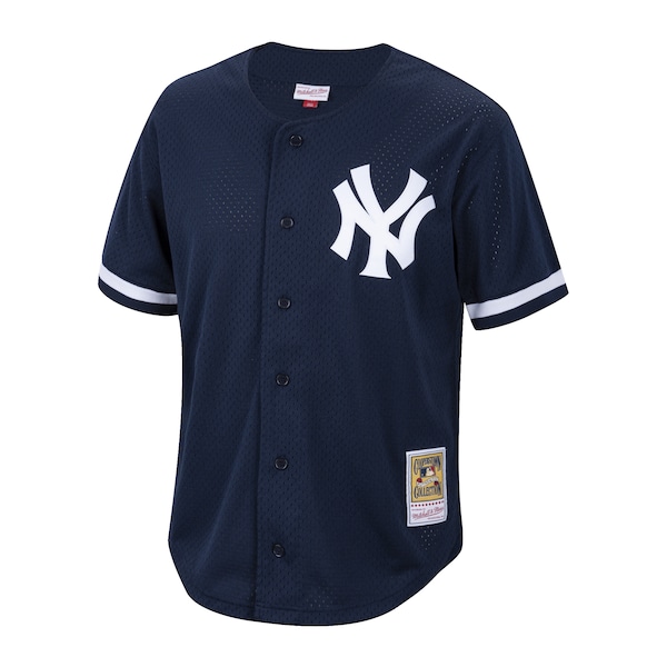 Reggie Jackson New York Yankees  Cooperstown Collection Mesh Batting Practice Button-Up Jersey  - Navy