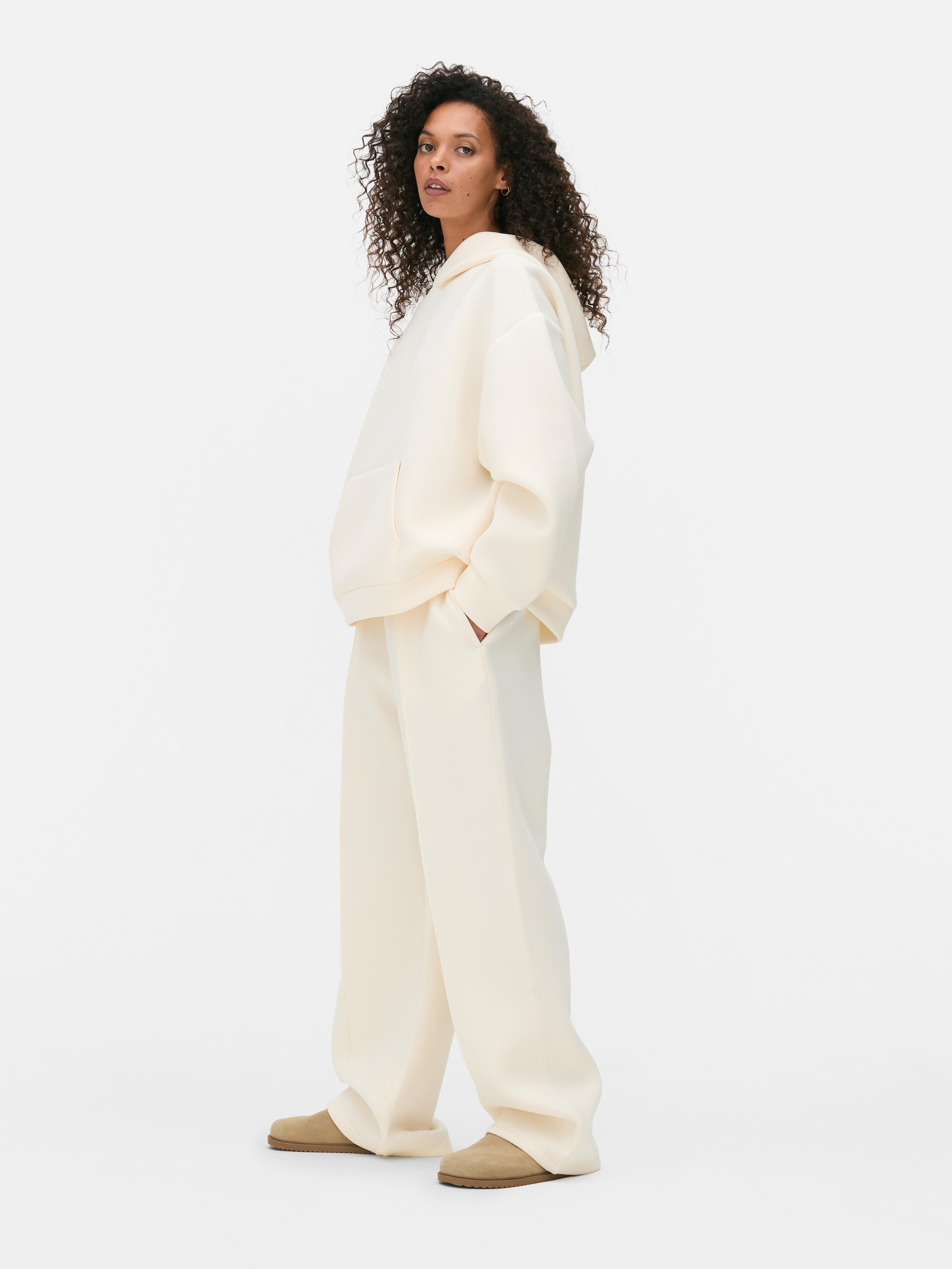 The Edit Scuba Wide Leg Sweatpants