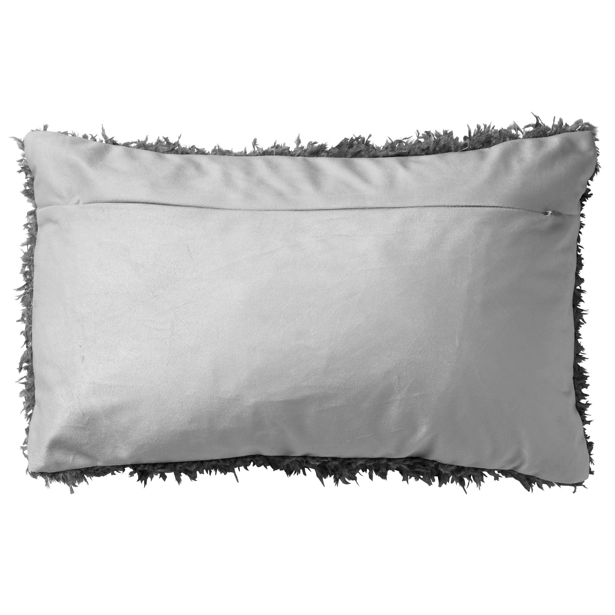 - Coussin - vert fausse fourrure 30x50 cm uni