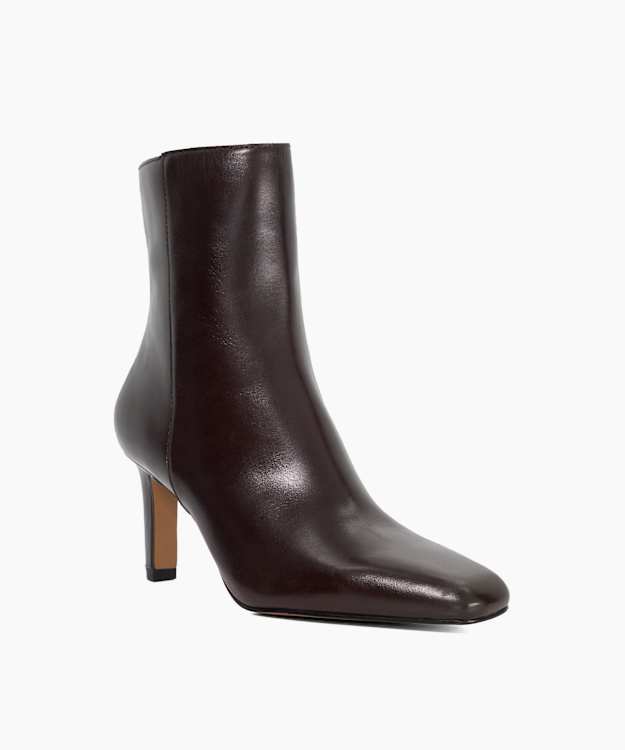 Ovation Brown - Leather High Heel Ankle Boots