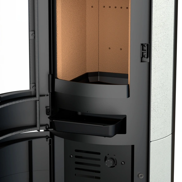 Kaminofen »Cumulus Omega XL«, schwarz, Stahl / Kalkstein, 7 kW