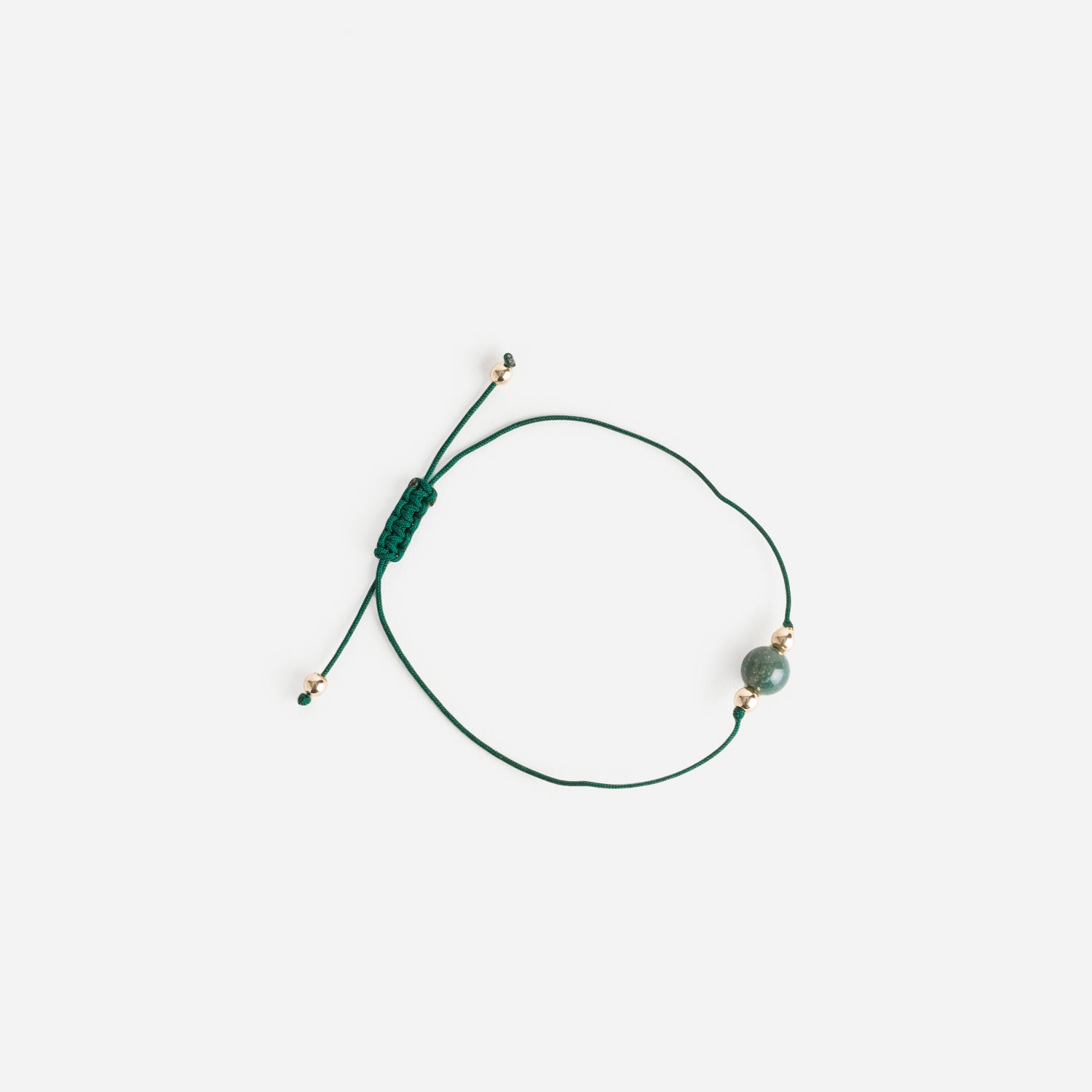 Bracelet vert pierre agate indienne