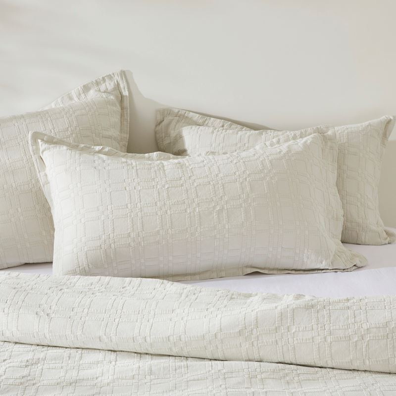 Portland Matelasse Oat Marle Pillowcases
