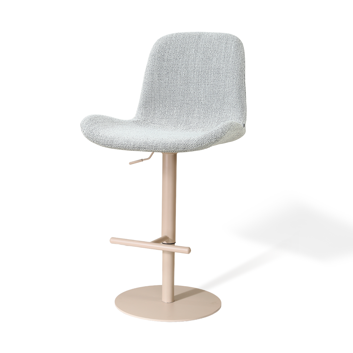 Nolon Niva-Fé tulp barkruk grijs melange - verstelbaar - beige poten