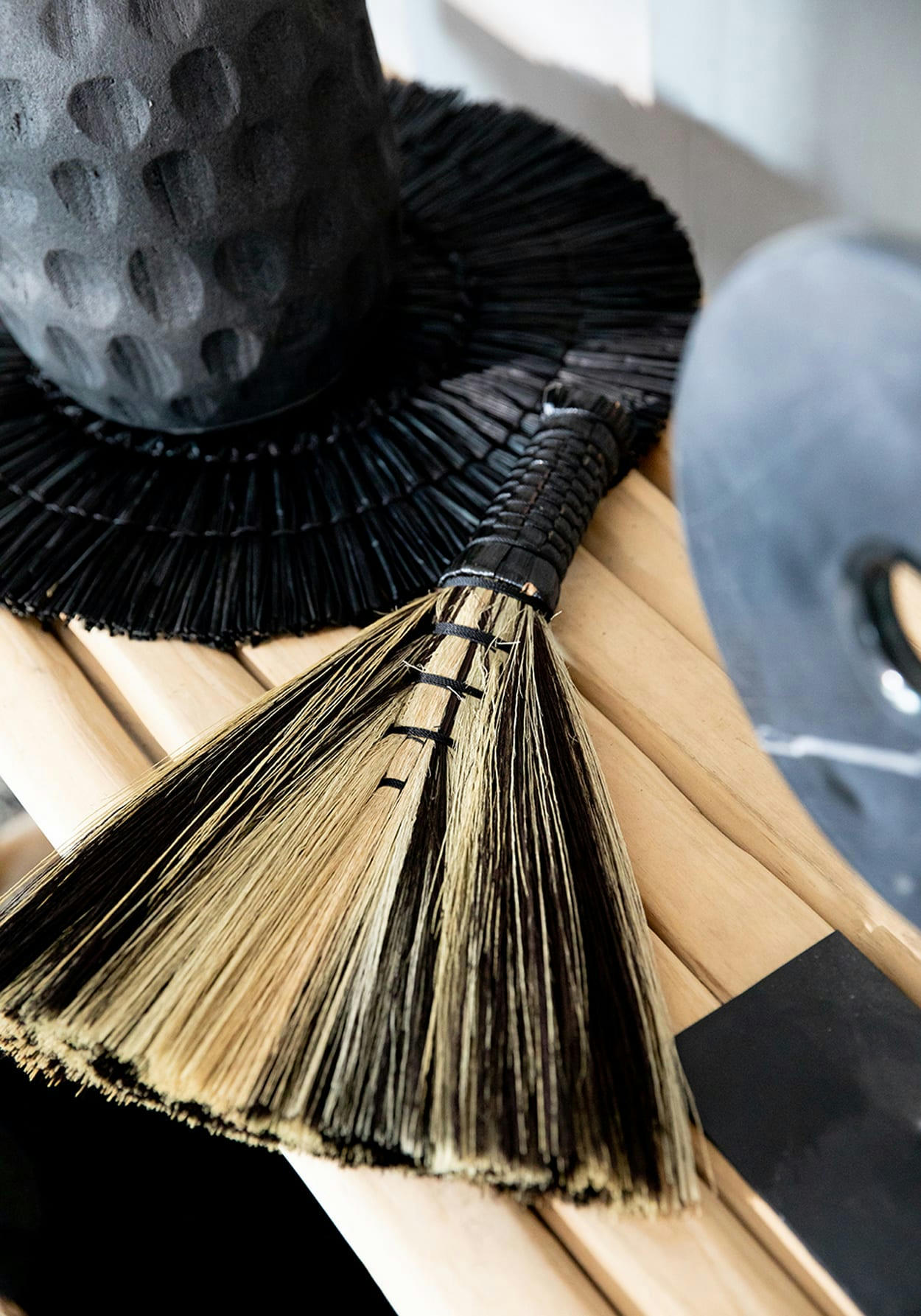ALANG ALANG - Set de table en herbe noir