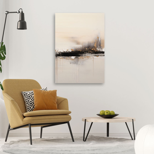 Feeby Obraz na płótnie, Beżowa Abstrakcja 40x60