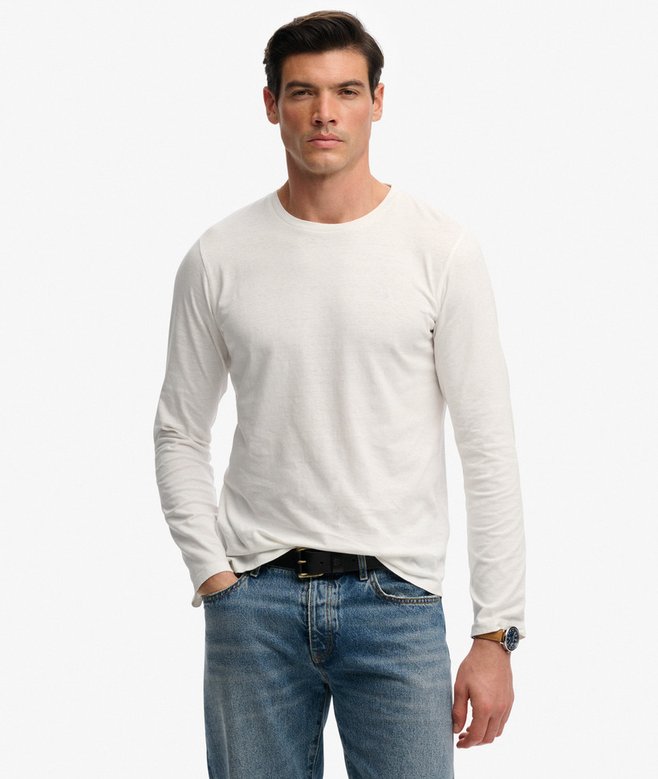 Classic Cotton Linen Long Sleeve Top