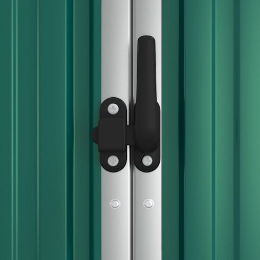 NNEVL Garden Tool Shed Green 161x89x161 cm Galvanised Steel