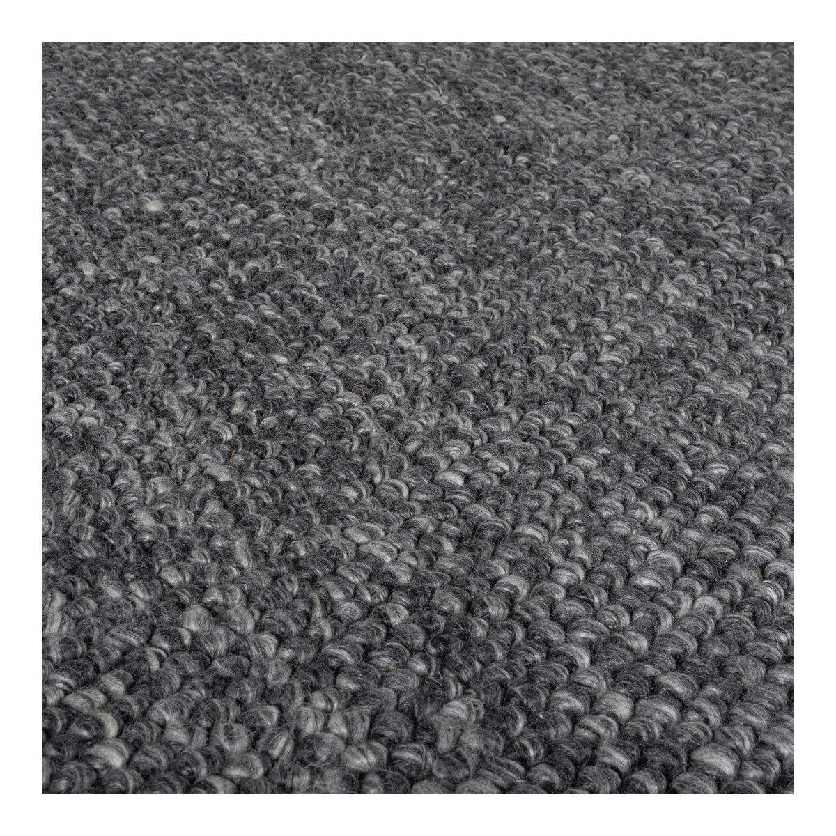 MINERALS - Tapis uni  en laine anthracite 120x170