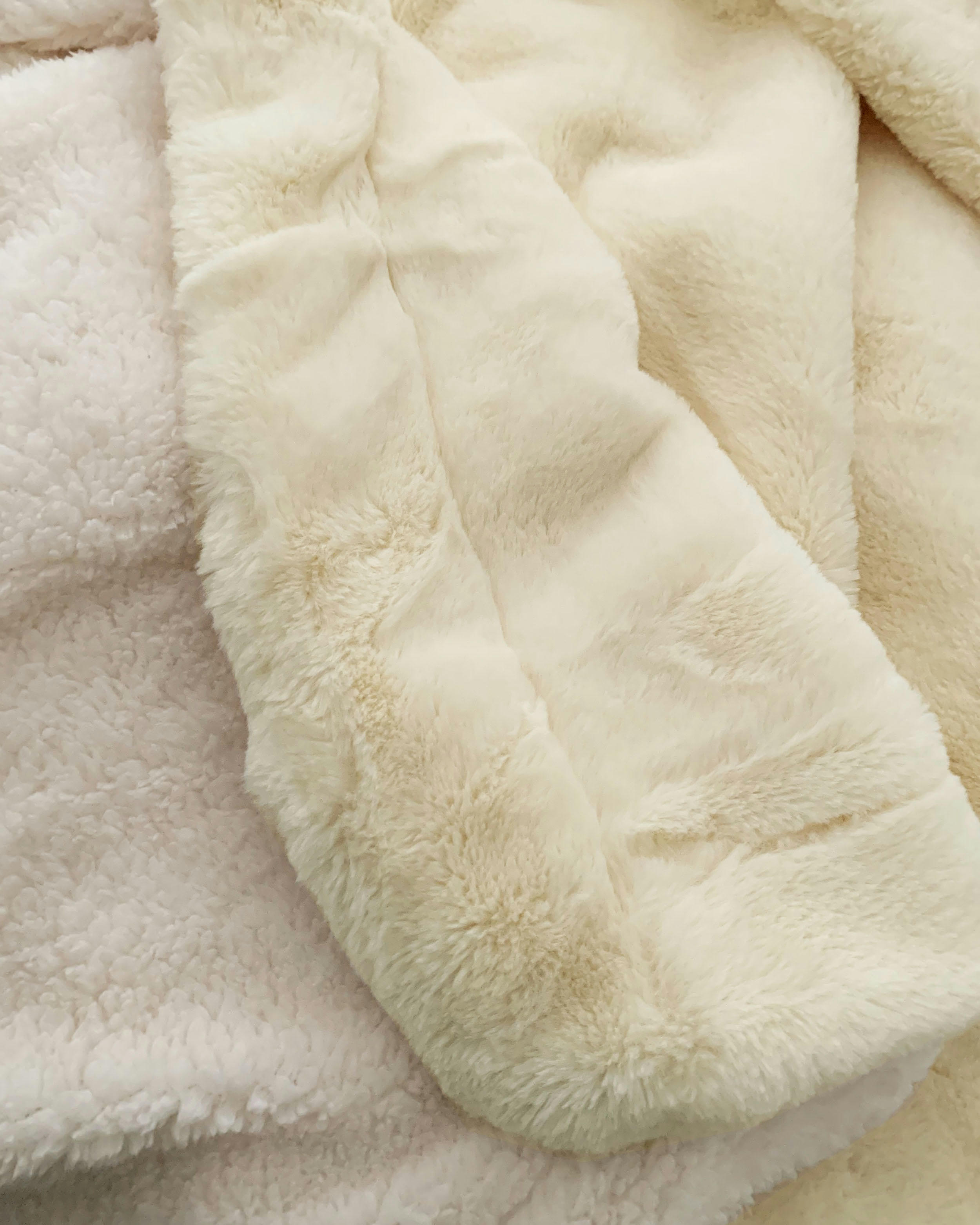 COUVERTURE - Couverture plaid XL doublée imitation 