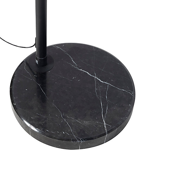 Lampe d'arche moderne noire avec base en marbre - XXL
