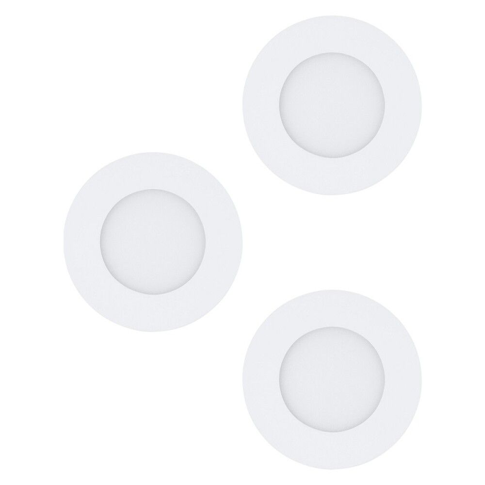 INNFELT SPOT EGLO FUEVA Ø8,5CM 3-PK HVIT
