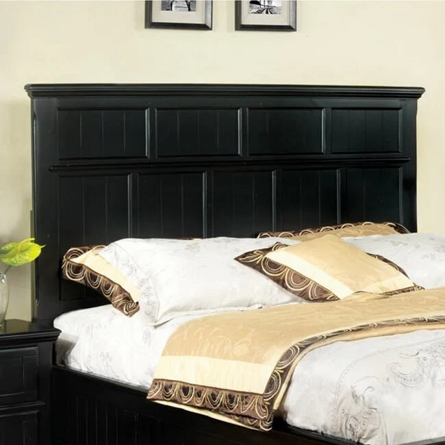 Tisc Casual Black Twin Solid Wood Headboard by Furniture of America