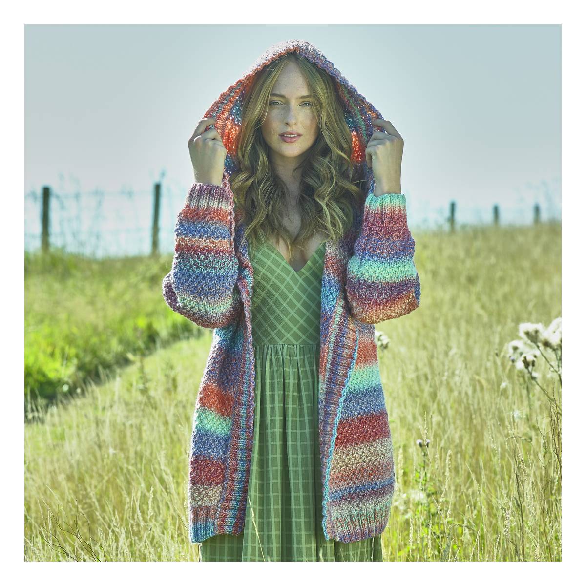 James C Brett Marble Chunky Hooded Cardigan Pattern JB798