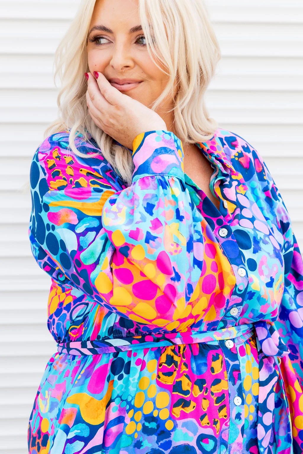 Maddison Midi Dress in Remix by Kasey Rainbow