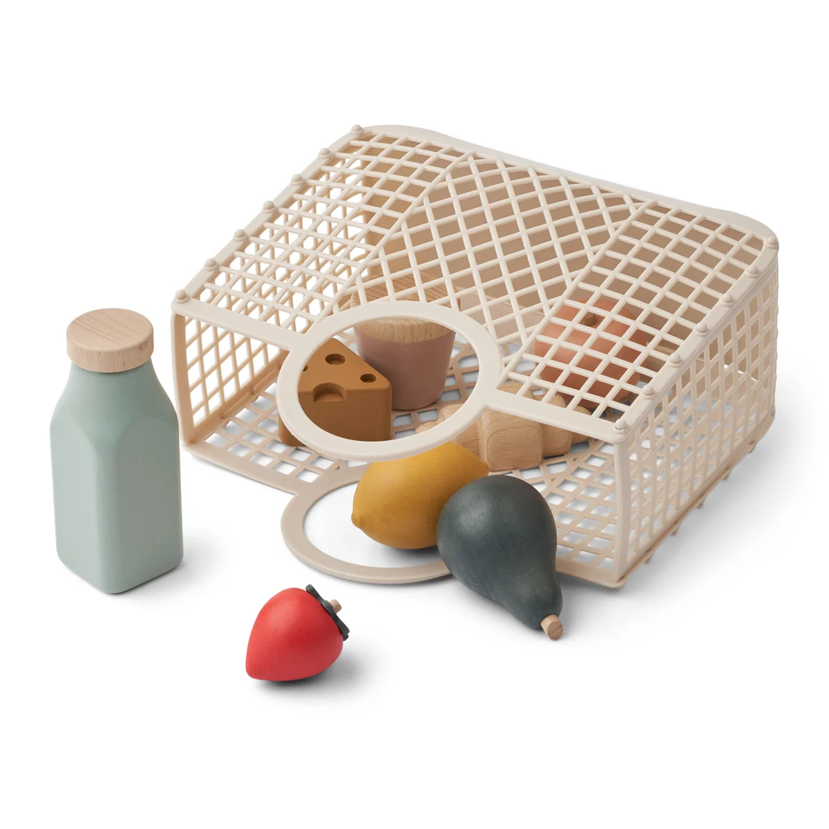 LIEWOOD - Florin Spielzeug-Set, Grocery inkl. Korb, sandy multi mix (8-tlg.)