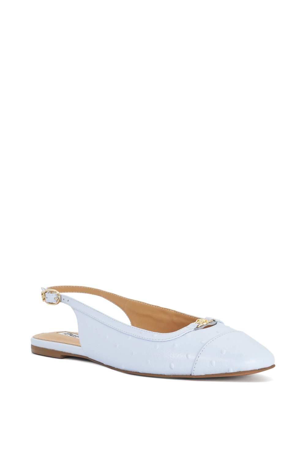 Dune London Hanna' Leather Ballet Pumps