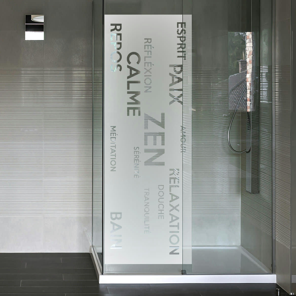 - Film Occultant zen amour bain pour Vitre/Douche 185X65cm