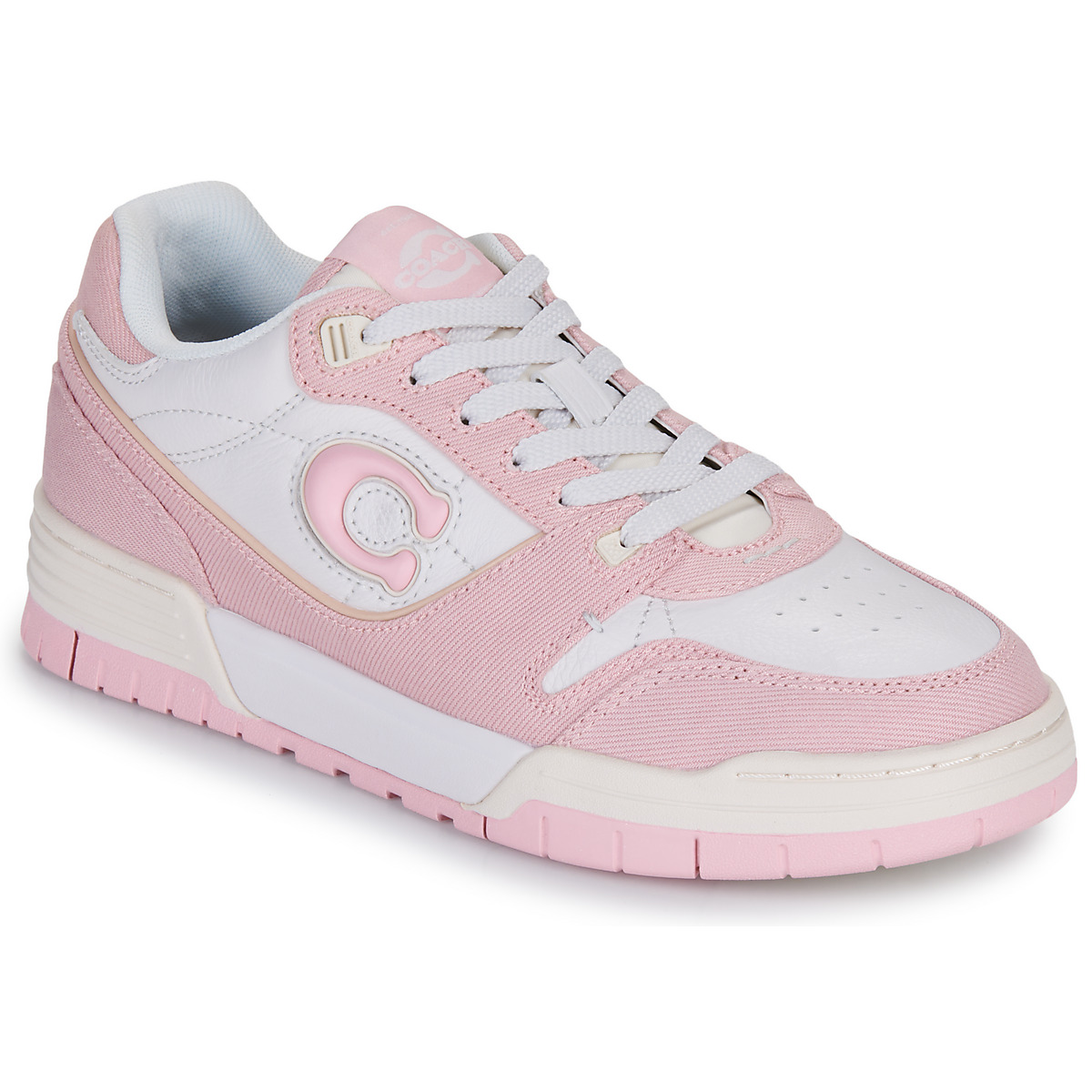 Coach - COACH SOHO SNEAKER WITH DENIM - White / Pink