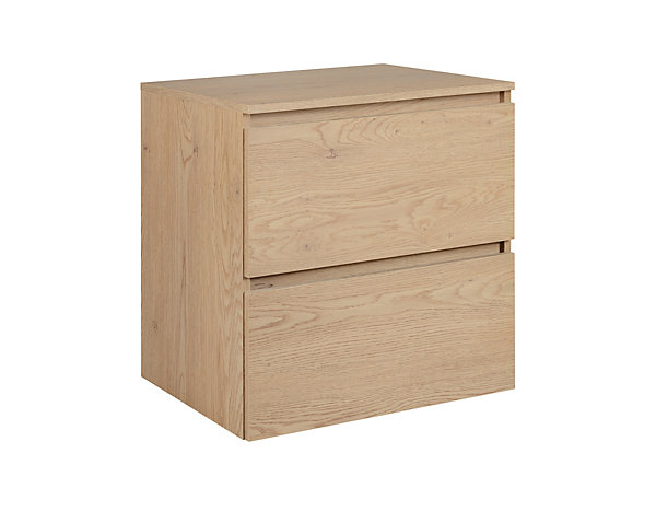 Meuble de salle de bain 60 cm   TOP, Couleur : Chêne Clair, 60 x 46 x 60,7 cm