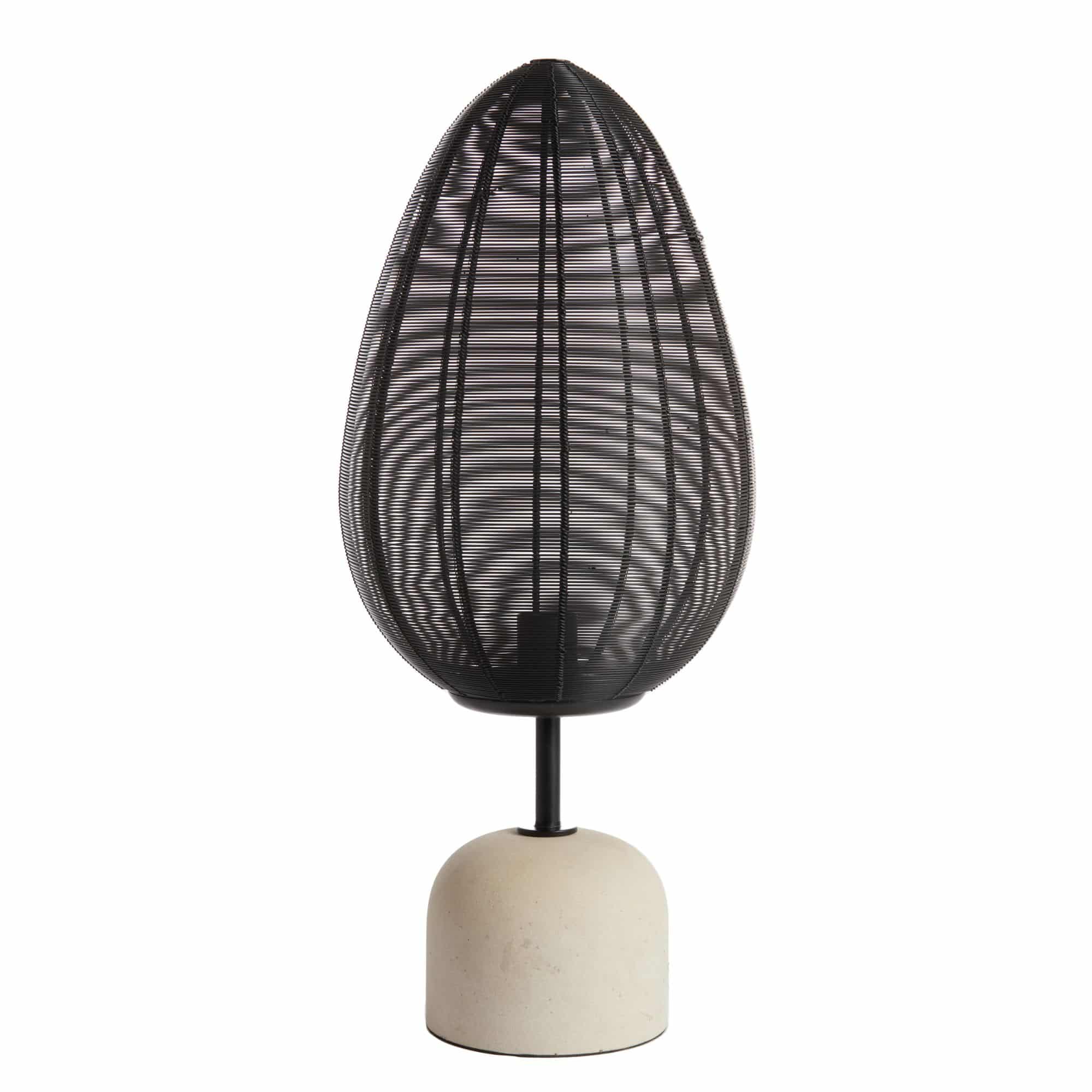 Light & Living tafellamp Joley - zwart - Ø26cm