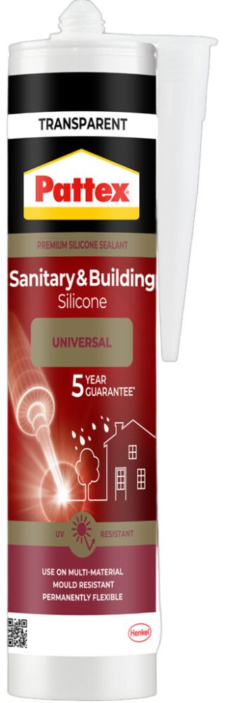 SILIKON PATTEX SANITÆR OG KONSTRUKSJON KLAR 280 ML