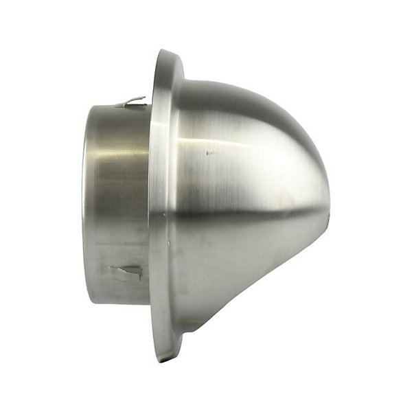 Grille ventilation murale extérieure ronde à capot inox brossé VMC extracteur ballon thermodynamique - Diamètre (mm) 125